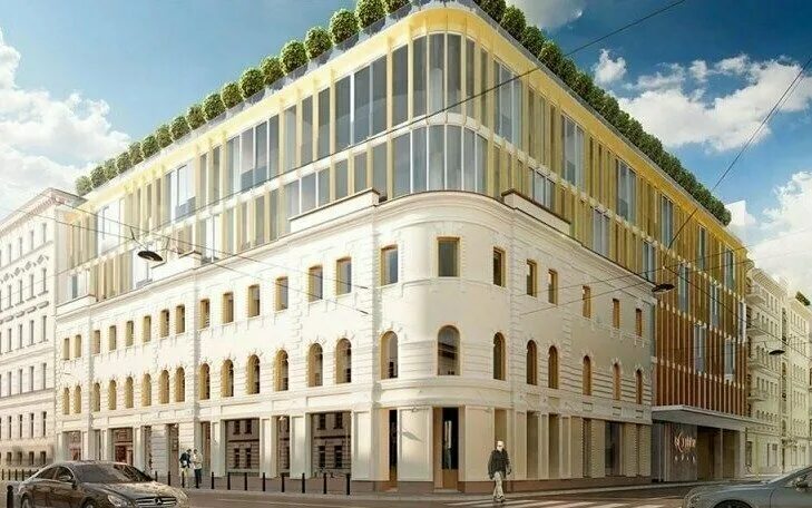 Golden mile хилков пер 1 фото Panorama: Rezidentsiya Golden Mile private residences, housing complex, Moscow, 