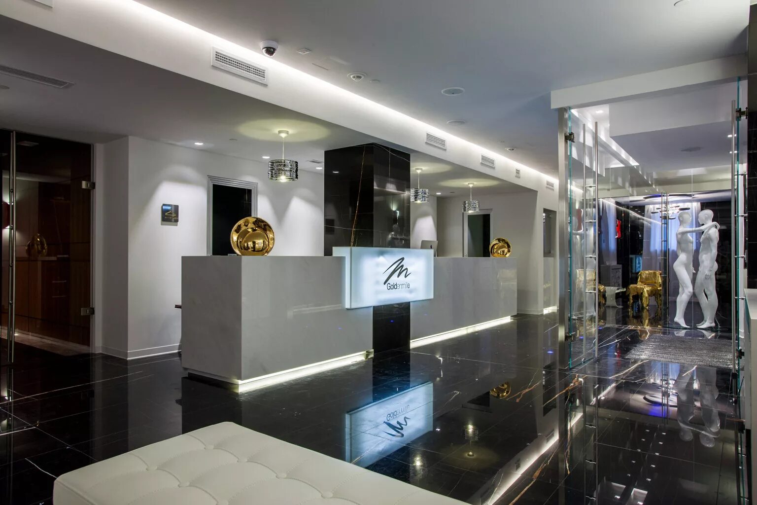 Golden mile хилков пер 1 москва фото Интерьер SPA-центра и центра красоты Golden Mile. Abitant Москва