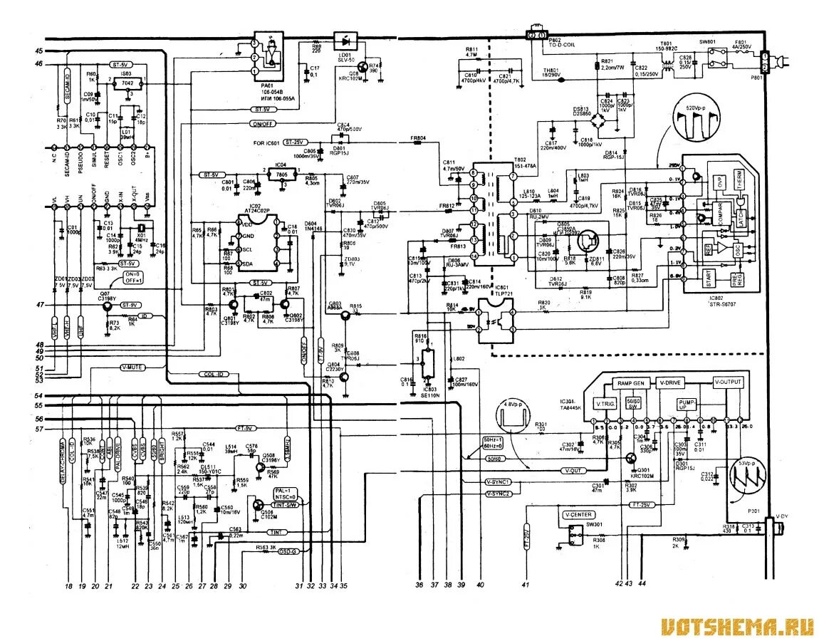 Goldstar cf 20a80y как подключить к приставке Схема телевизора Goldstar CF-14/20/21 B70Y " Вот схема! - Электронные схемы