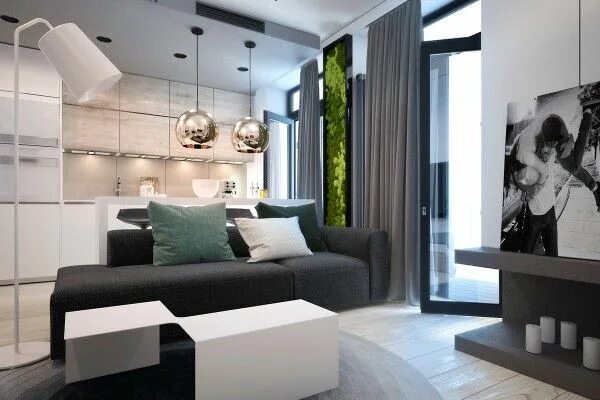 Good дизайн студия Small Apartments With Cheerful Colorful Accents Apartment interior design, Furni
