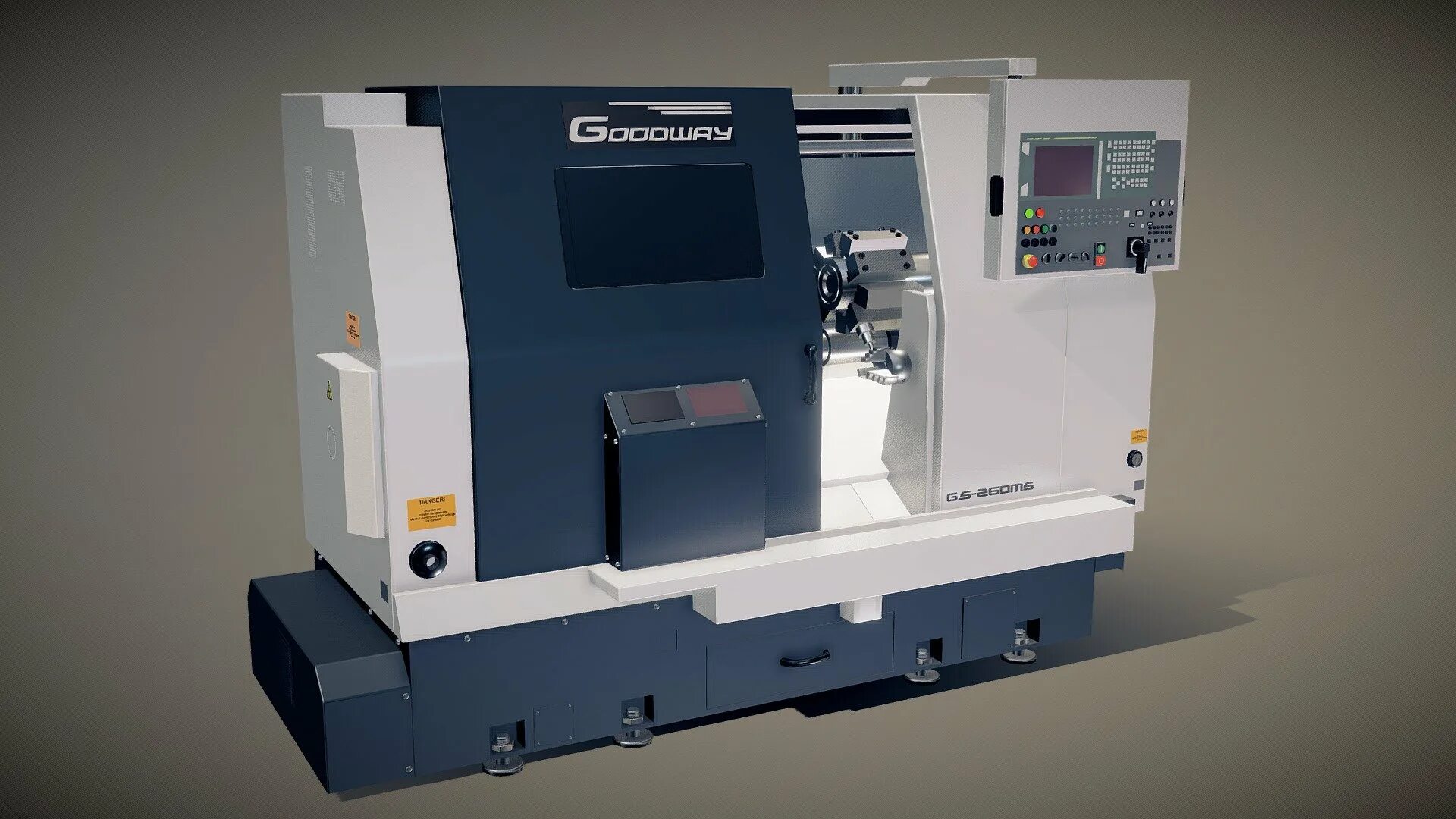 Goodway by ул академика жебрака 25 фото lathe turret machine GOODWAY GS-260MS Koordinate - Buy Royalty Free 3D model by 