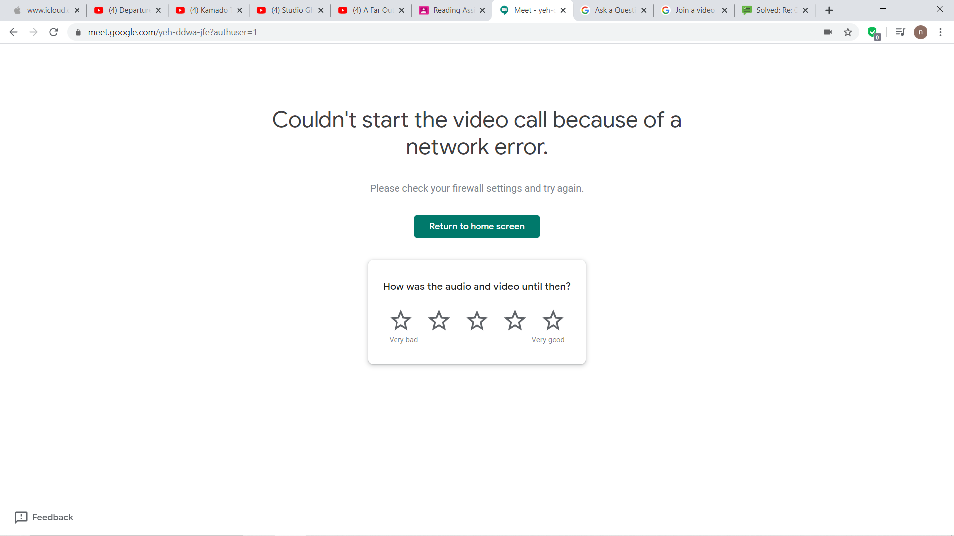 Google ошибка подключения Could't join a video call because of a network error. - Google Meet Community