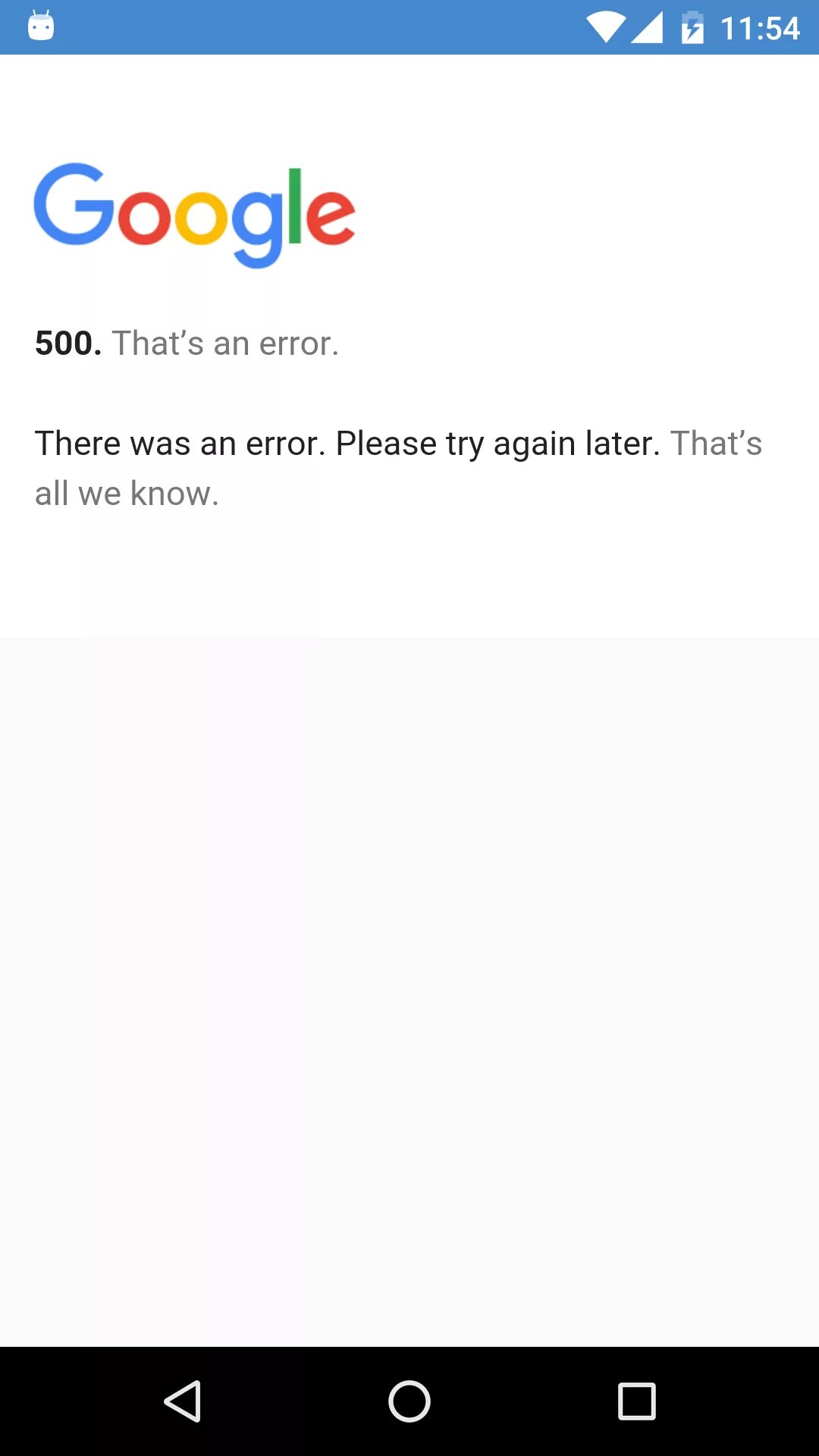 Google ошибка подключения android - Google api login gives Error 500 in Webview - Stack Overflow