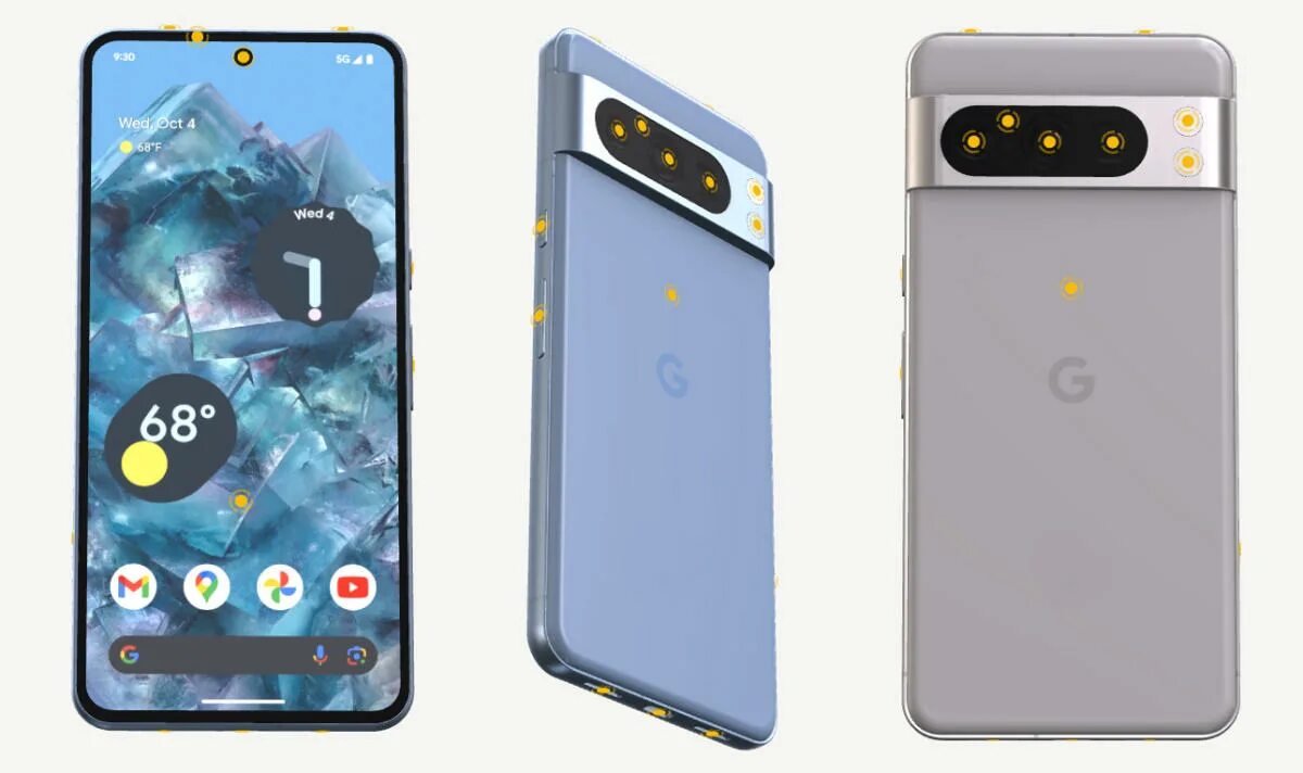 Google pixel 8 фото Google's latest Pixel 8 Pro leak shows temperature sensor, colors and more