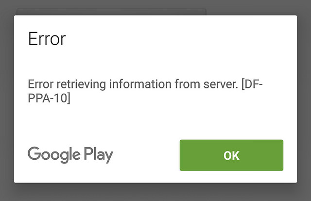 Google play ошибка подключения in app purchase - Google Play billing: Error retrieving information from server.