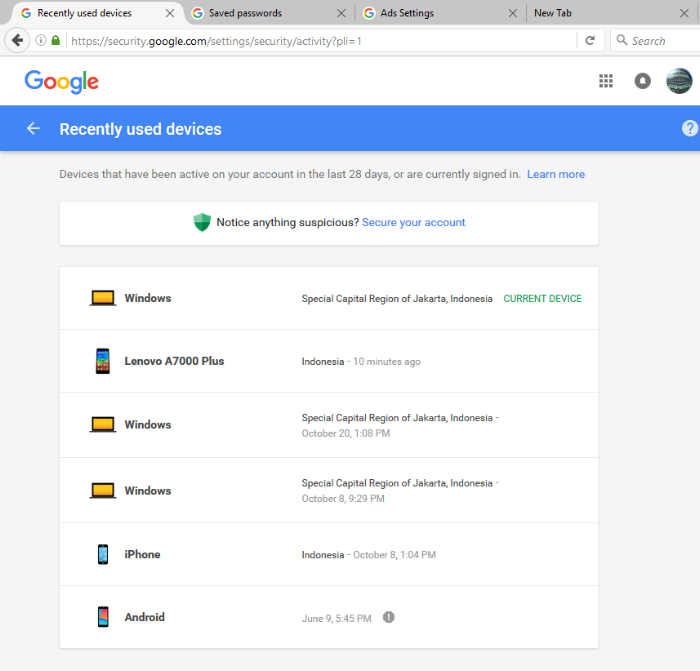 Google подключение устройства Computer & smartphone Tips Trick: Recently used devices in Google account