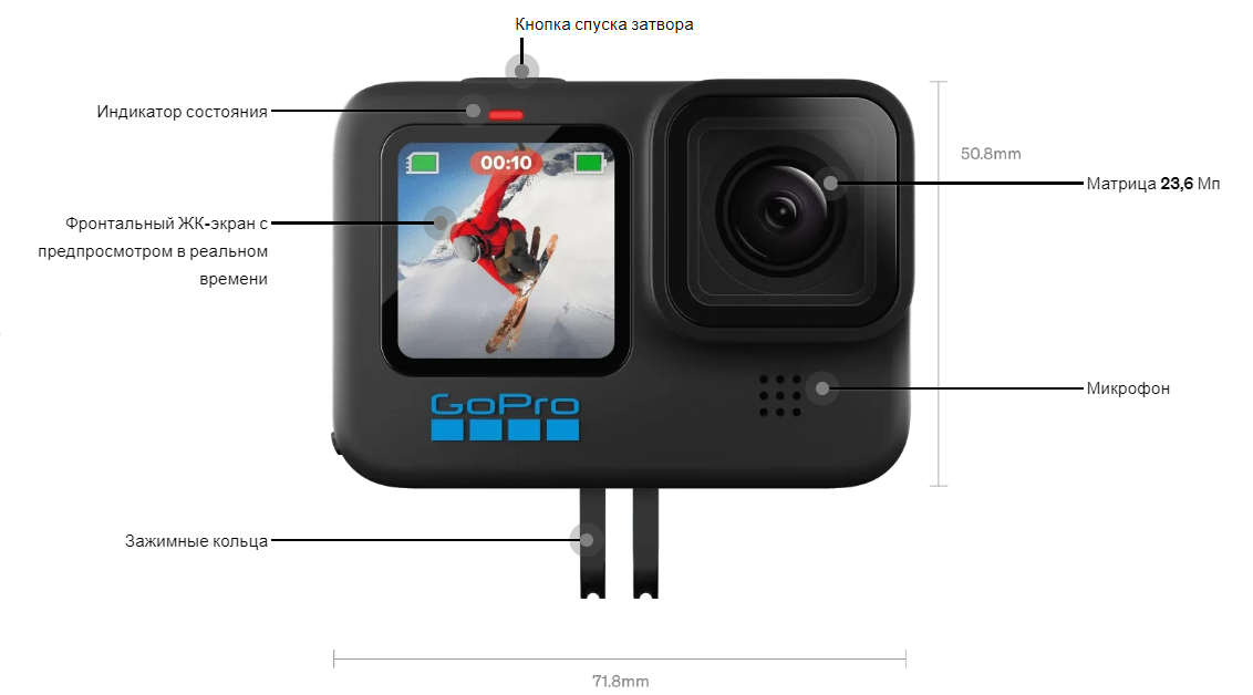 Gopro hero подключение к телефону Купить Видеокамера экшн GoPro HERO10 Black с доставкой по Краснодару и Москве по