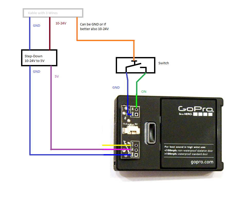 Gopro hero подключение к телефону Power on GoPro (5V) with 10-24V using transistor or relay? - Electrical Engineer