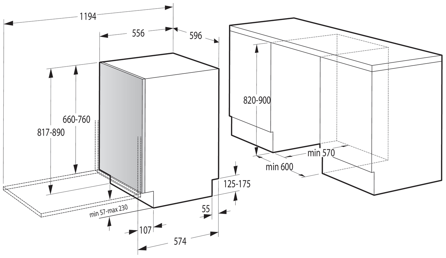 Gorenje gv561d10 подключение к горячей воде Встраиваемая посудомоечная машина Gorenje GV662D60 - купить по выгодной цене на 