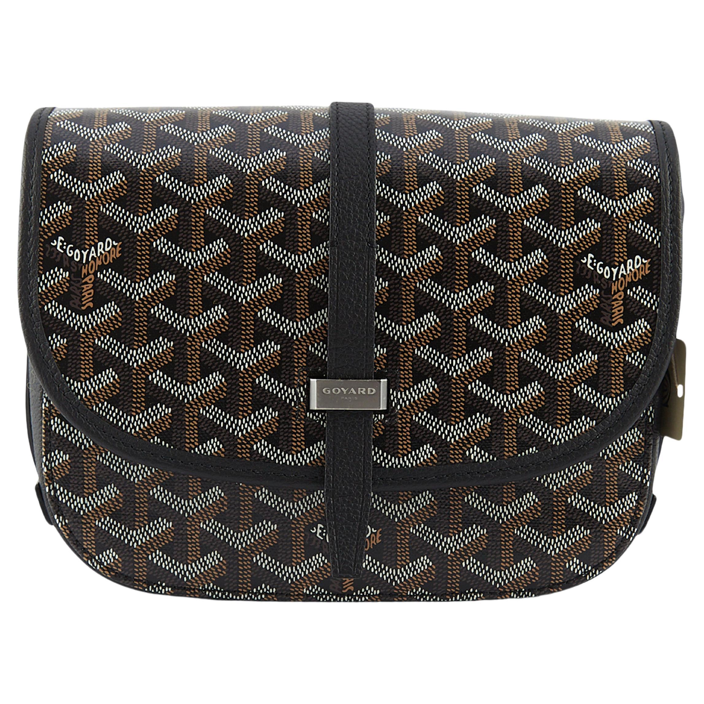 Goyard сумки фото GOYARD Belvedere MM Flap Bag in Black For Sale at 1stDibs