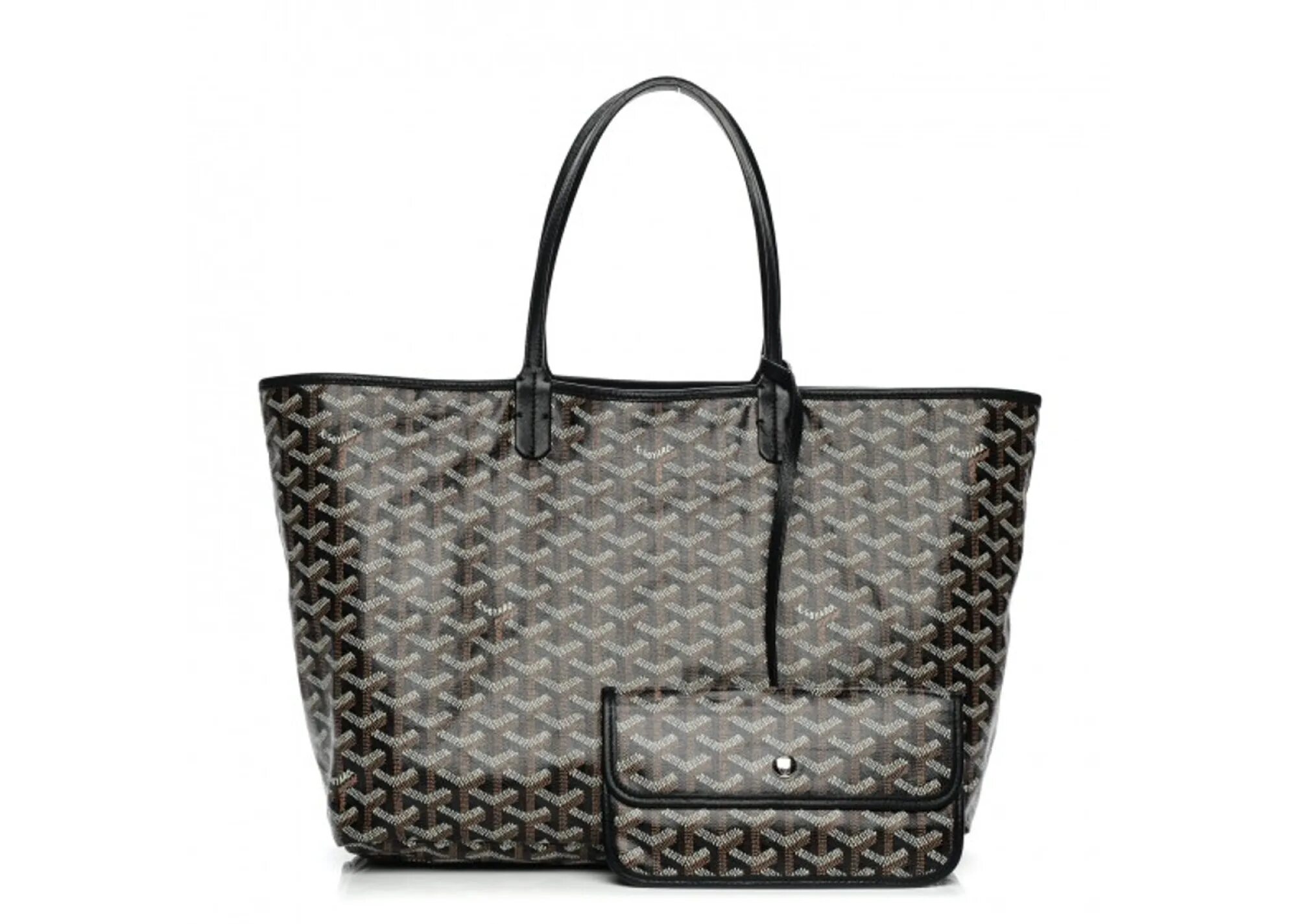Goyard сумки фото Сумки и Рюкзаки Goyard Goyard Saint Louis Tote Goyardine PM Black (Чёрные) купит