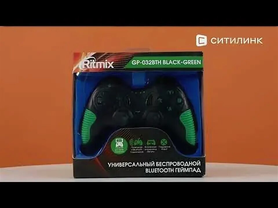 Gp 032bth как подключить к пк Обзор Геймпада беспроводного Ritmix GP-032BTH Ситилинк - YouTube