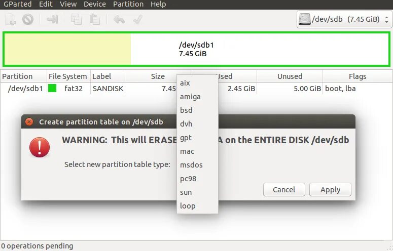 Gpt по математике по фото partitioning - How can I check and change the partition table type? - Ask Ubuntu