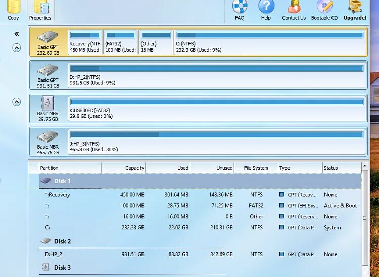 Gpt работа с фото Таблица guid или mbr что выбрать