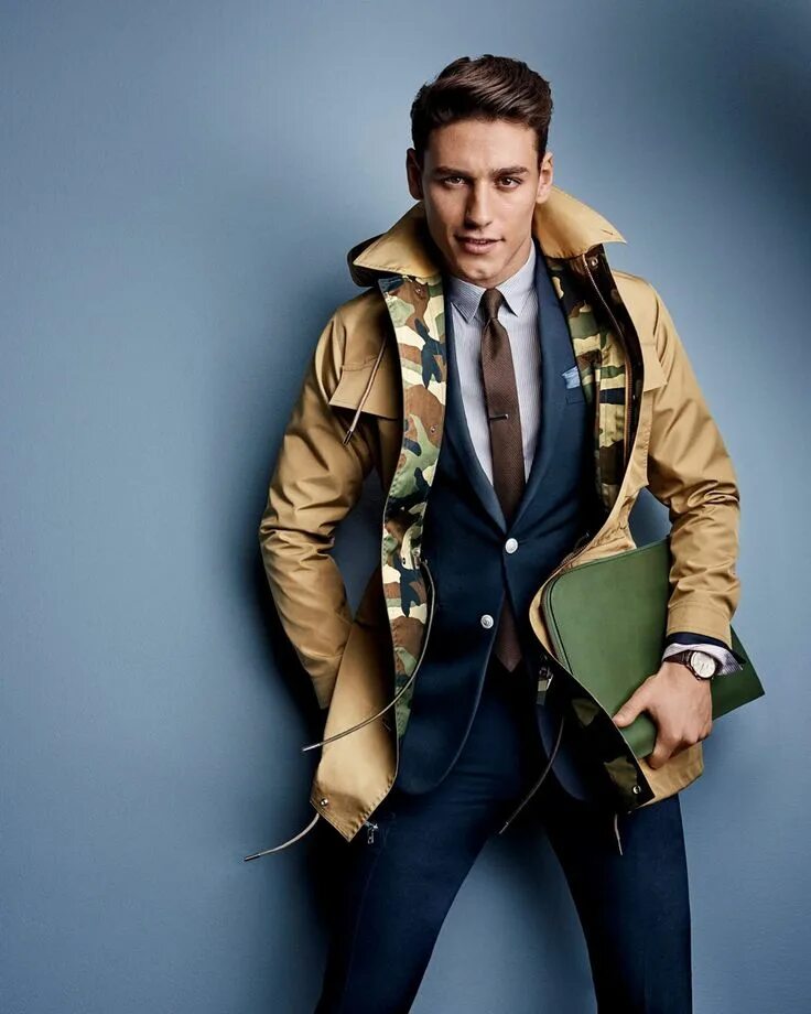 Gq стиль мужской GQ Style. Parka, suit, and shirt are by Dior Homme. Tie is Gucci. Pocket square 