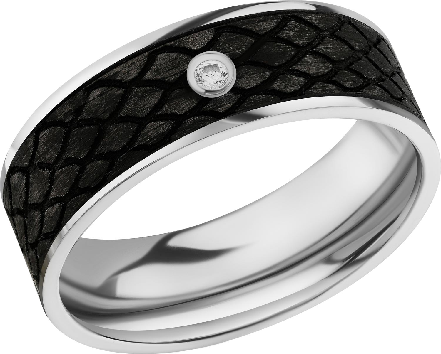 Graf кольцов ул кирова 73 фото Мужское серебряное обручальное кольцо GRAF КОЛЬЦОВ D-13M-1F/S с фианитом - купит