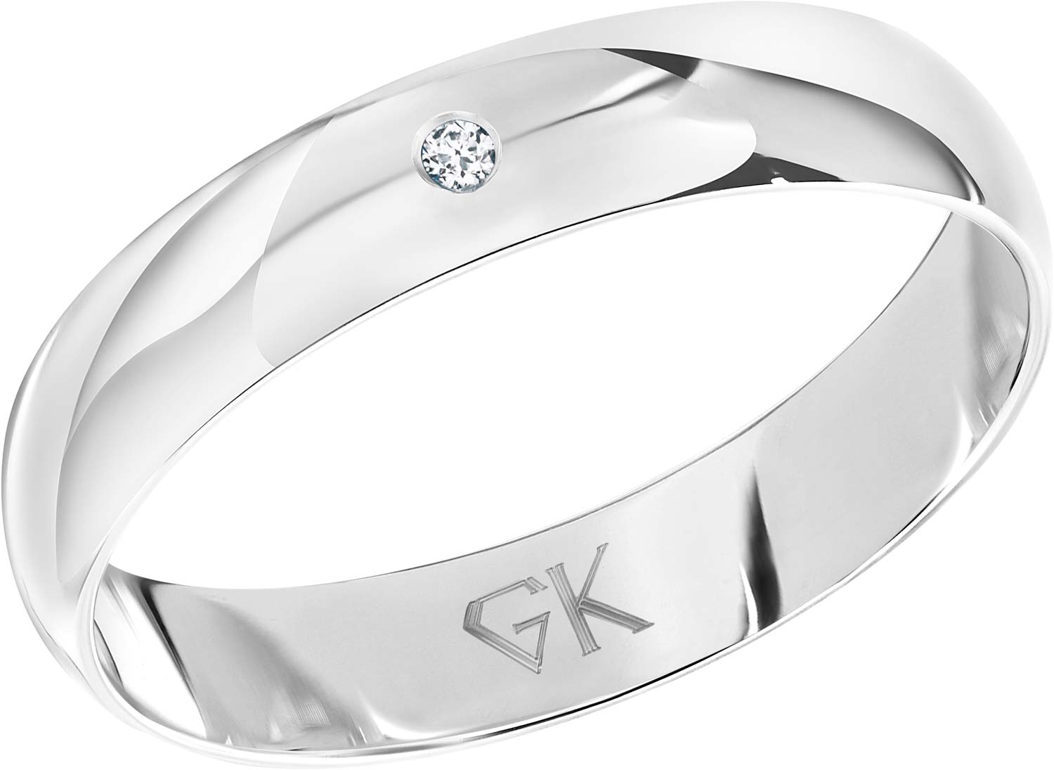 Graf кольцов ул кирова 73 пенза фото Серебряное обручальное парное кольцо GRAF КОЛЬЦОВ KBR-4.5-1f/s с фианитом - купи