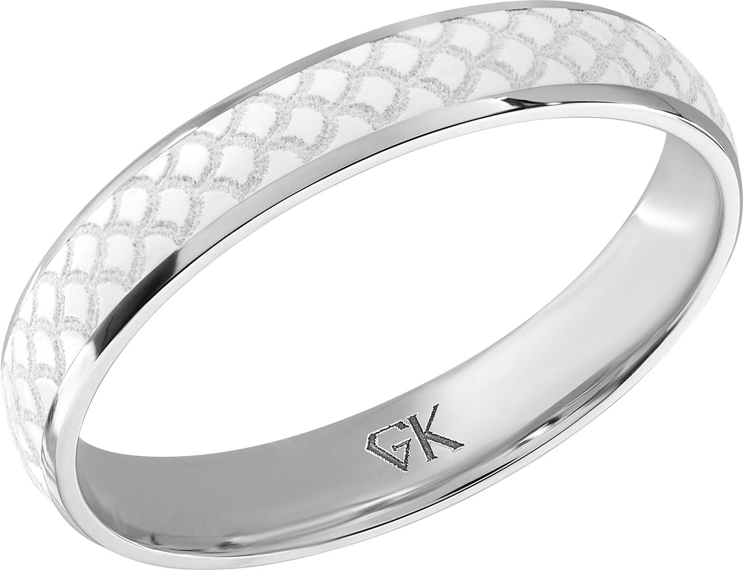 Graf кольцов ул кирова 73 пенза фото Обручальное парное кольцо из белого золота GRAF КОЛЬЦОВ GKLZ-24ZH/B с керамикой 