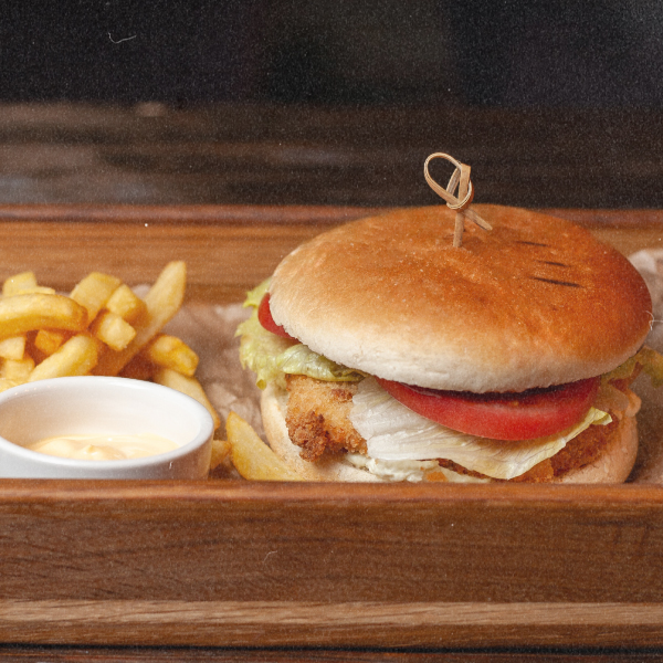 Granat new ул карла маркса 29 фото Бургер С куриным Шницелем И картофелем фри