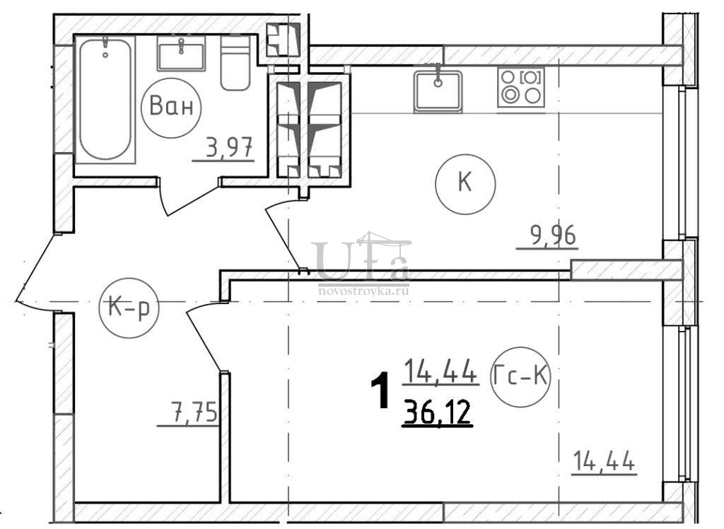 Grand family ул николая ковалева 1 фото Купить 1-комнатную квартиру 36.12 кв.м. в ЖК Grand Family (Гранд Фэмили)