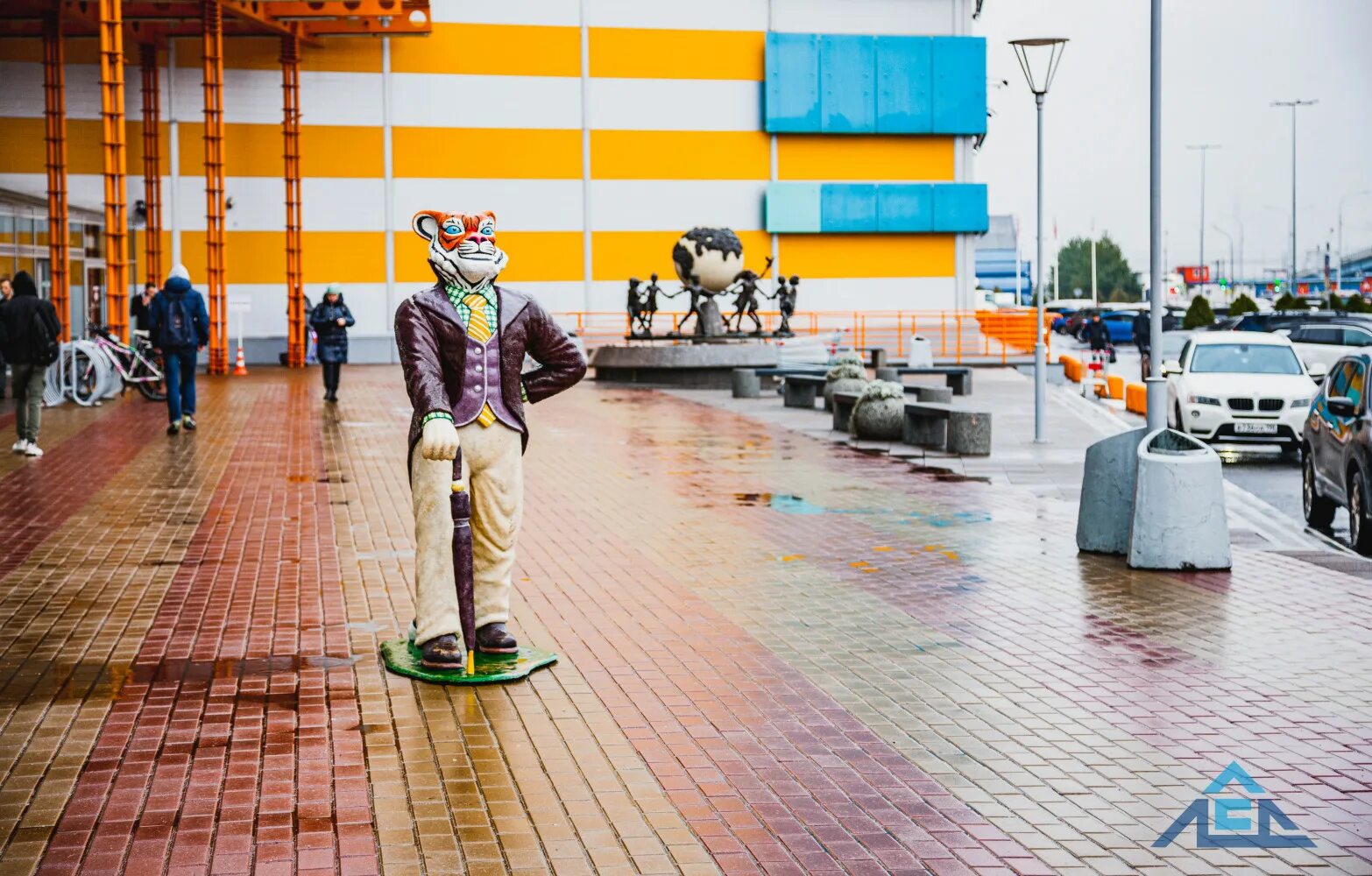 Grand line просп энгельса 154 фото Благоустройство территории у ТРЦ "Гранд Каньон" Завод тротуарной плитки Ленстрой