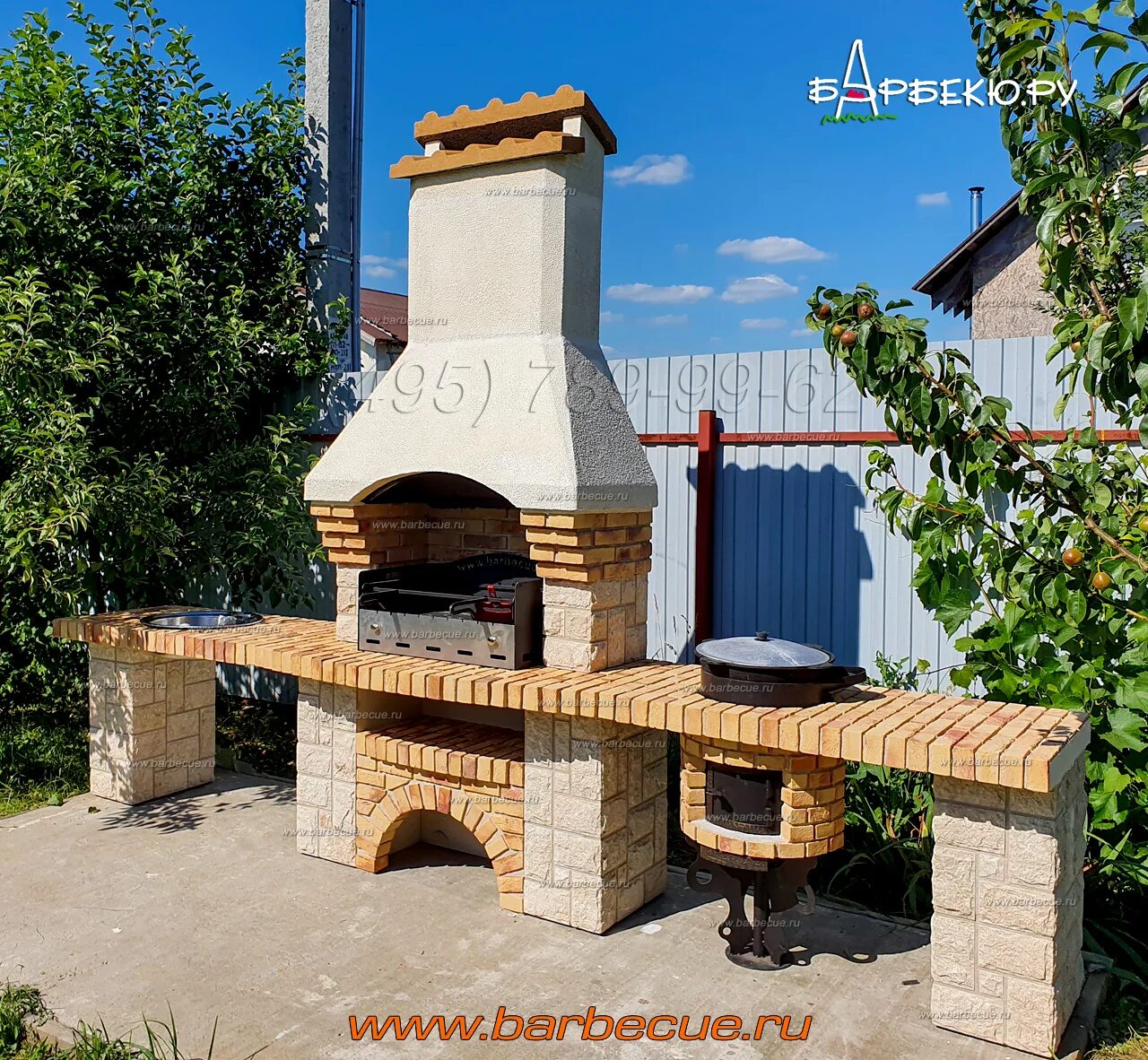 Grand mangal московская ул 215 фото Уличный камин барбекю из кирпича "Гранд". Купить уличный камин барбекю с доставк