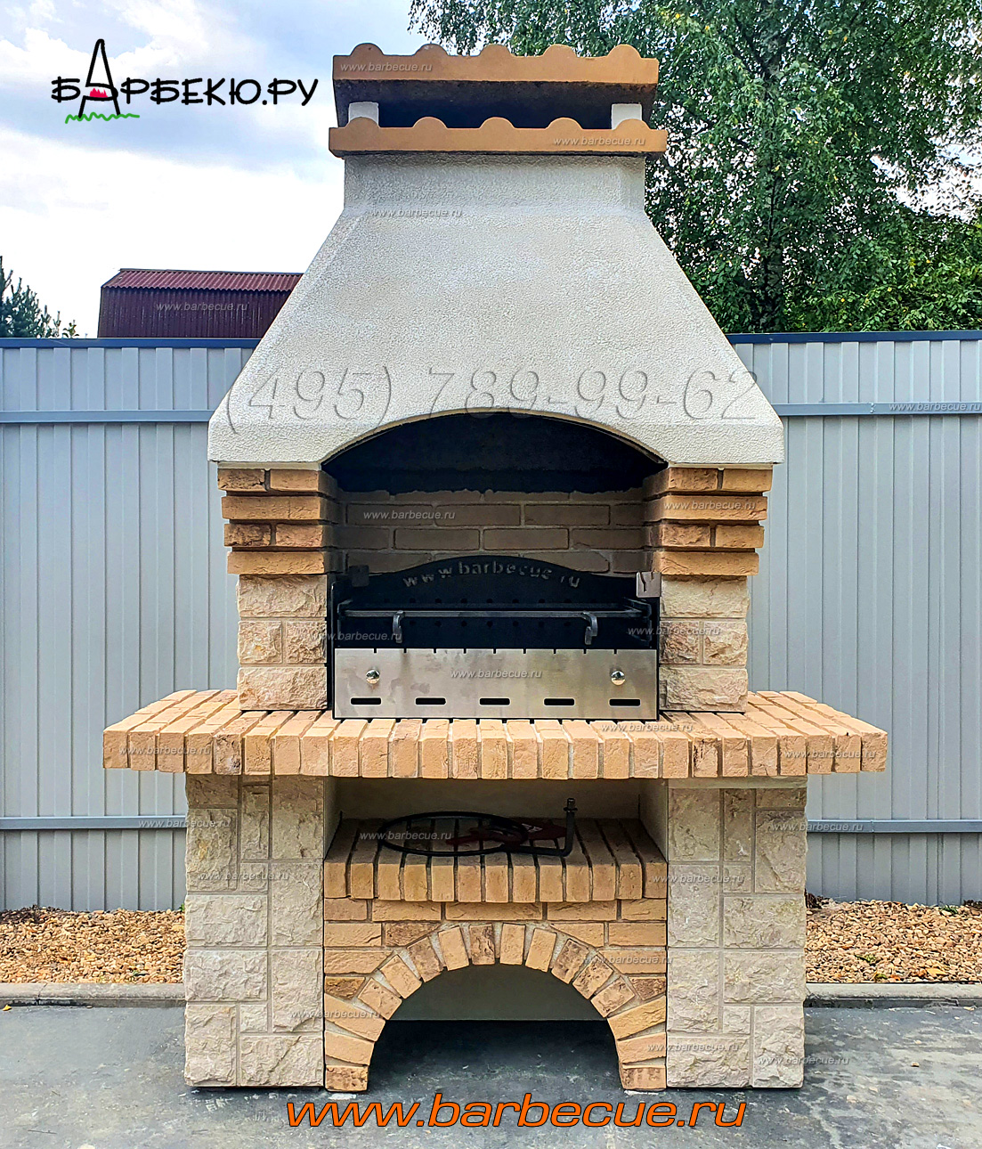 Grand mangal московская ул 215 фото Уличный камин барбекю из кирпича "Гранд". Купить уличный камин барбекю с доставк