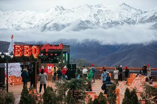 Grandway на красной поляне фото снаружи Терраса с видом на горы - Picture of Après Ski Krasnaya Polyana, Esto-Sadok - Tr