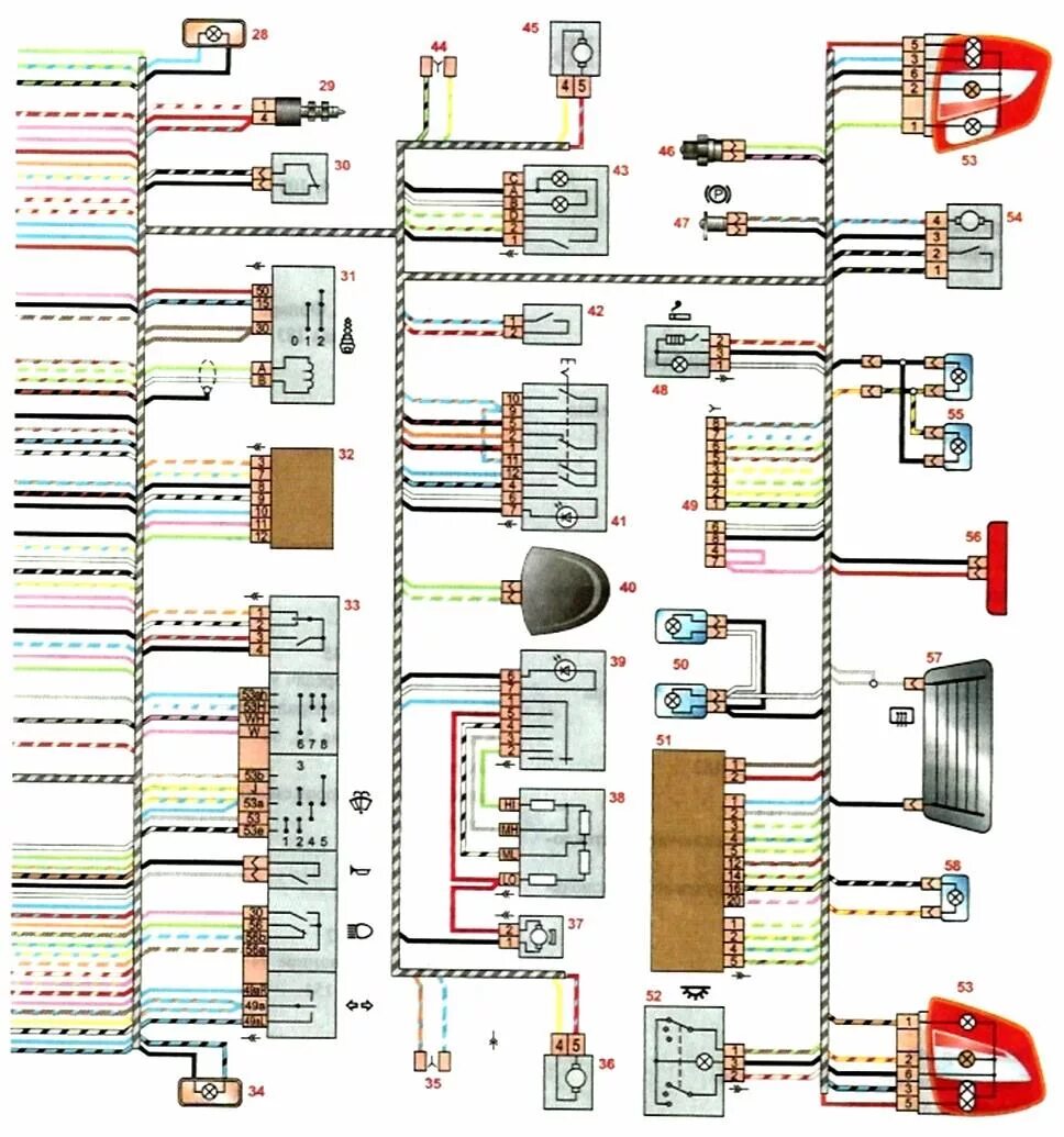 Granta электросхема Предохранители и реле Лада Гранта - Voyager-77