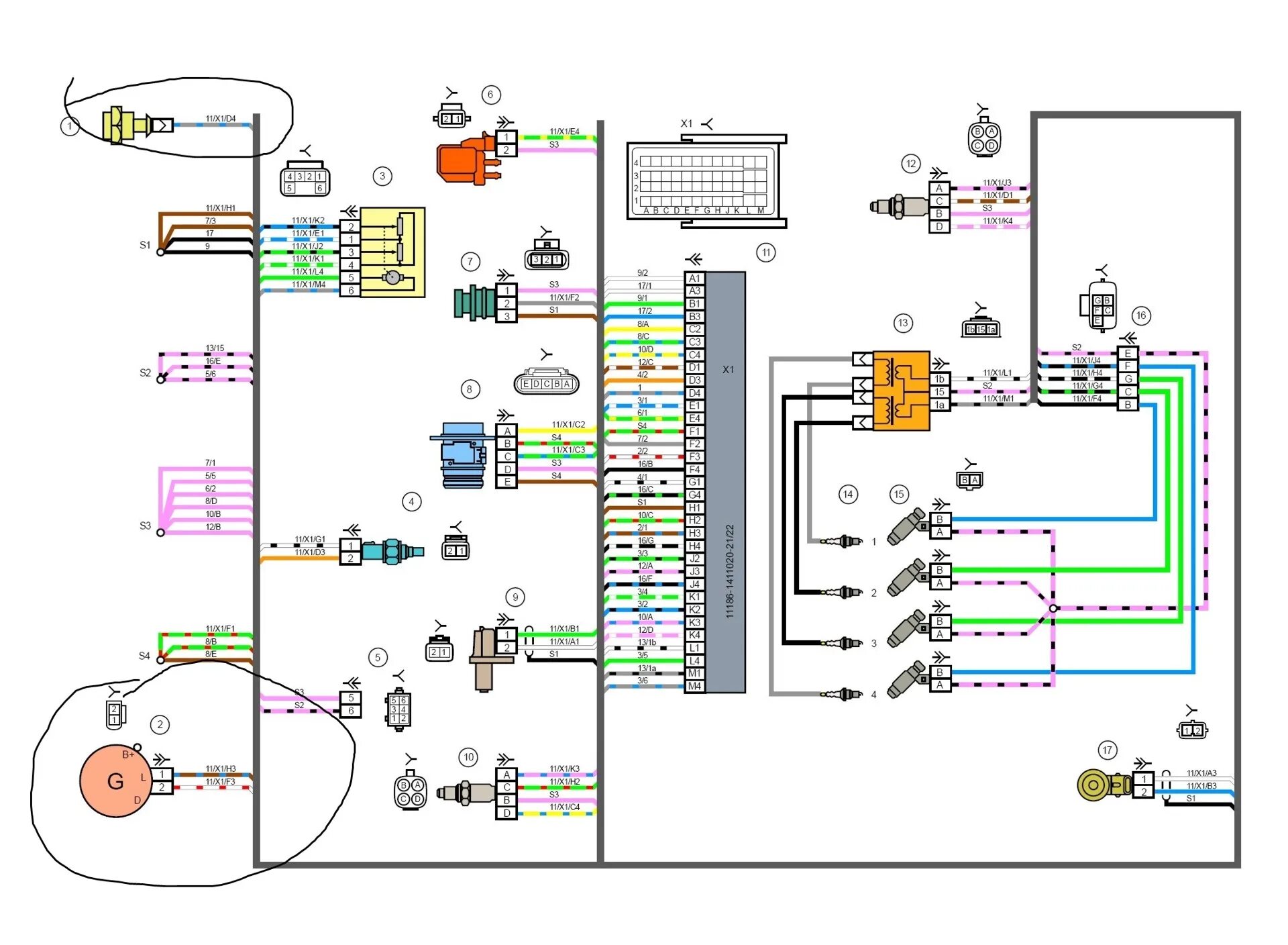 Granta электросхема Переход на механический газ и Январь 7.2 - Lada Гранта, 1,6 л, 2012 года тюнинг 