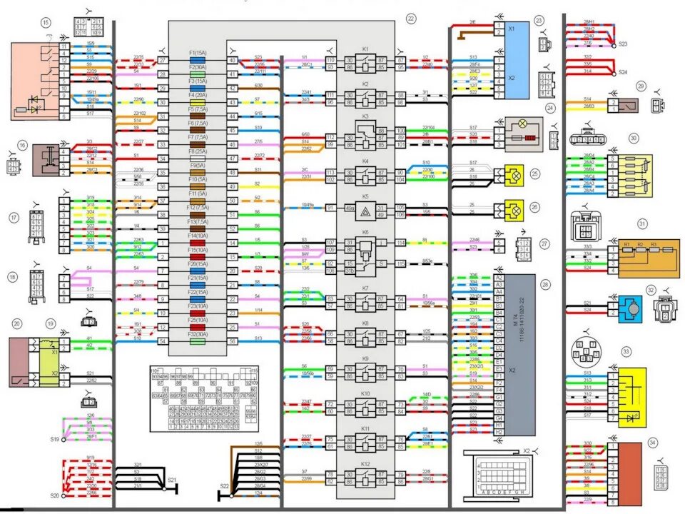 Granta электросхема Необходимо обсуждение и помощь по схеме. - Lada Гранта, 1,6 л, 2013 года электро