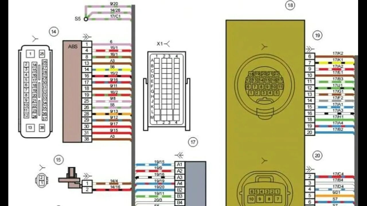 Granta электросхема Схемы электропроводки ЛАДА ГРАНТА - YouTube