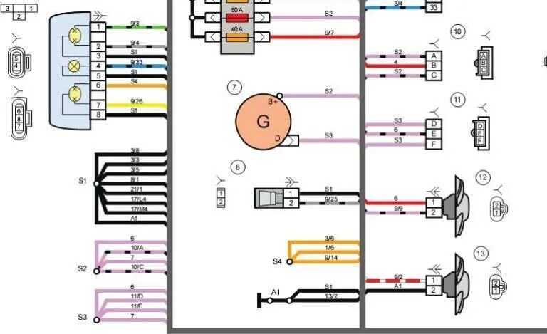 Granta электросхема Схема подключения гранта