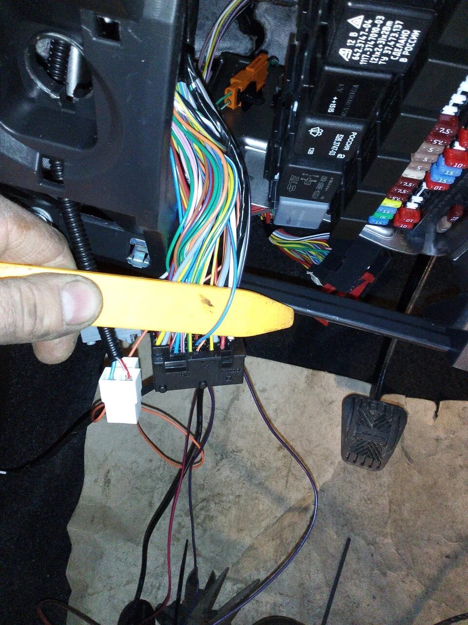 Granta точки подключения сигнализации установка сигнализации Scher-Khan magicar 5 с автозапуском на ладу гранту, часть