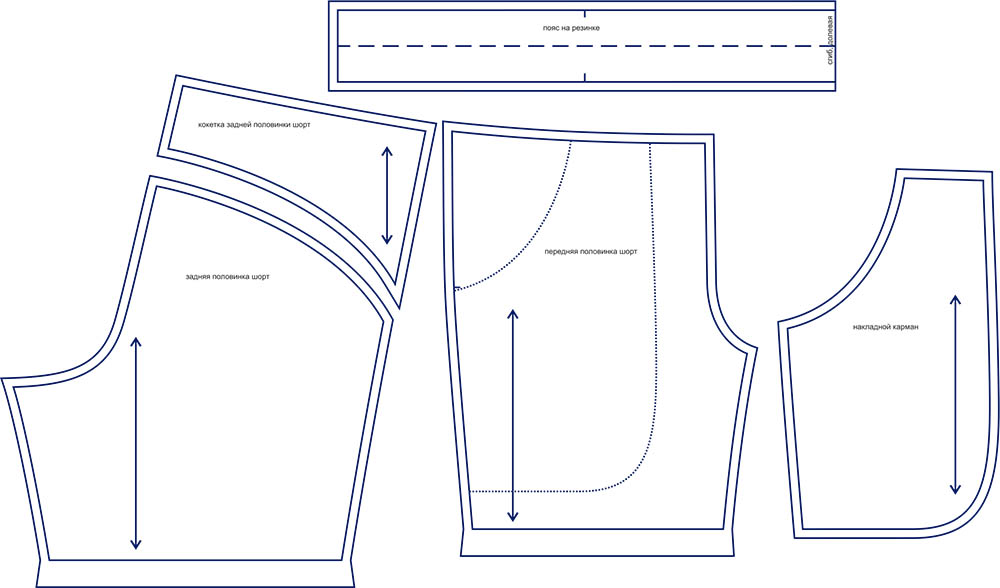 Grasser мужские выкройки Выкройка мужских шорт MP251112