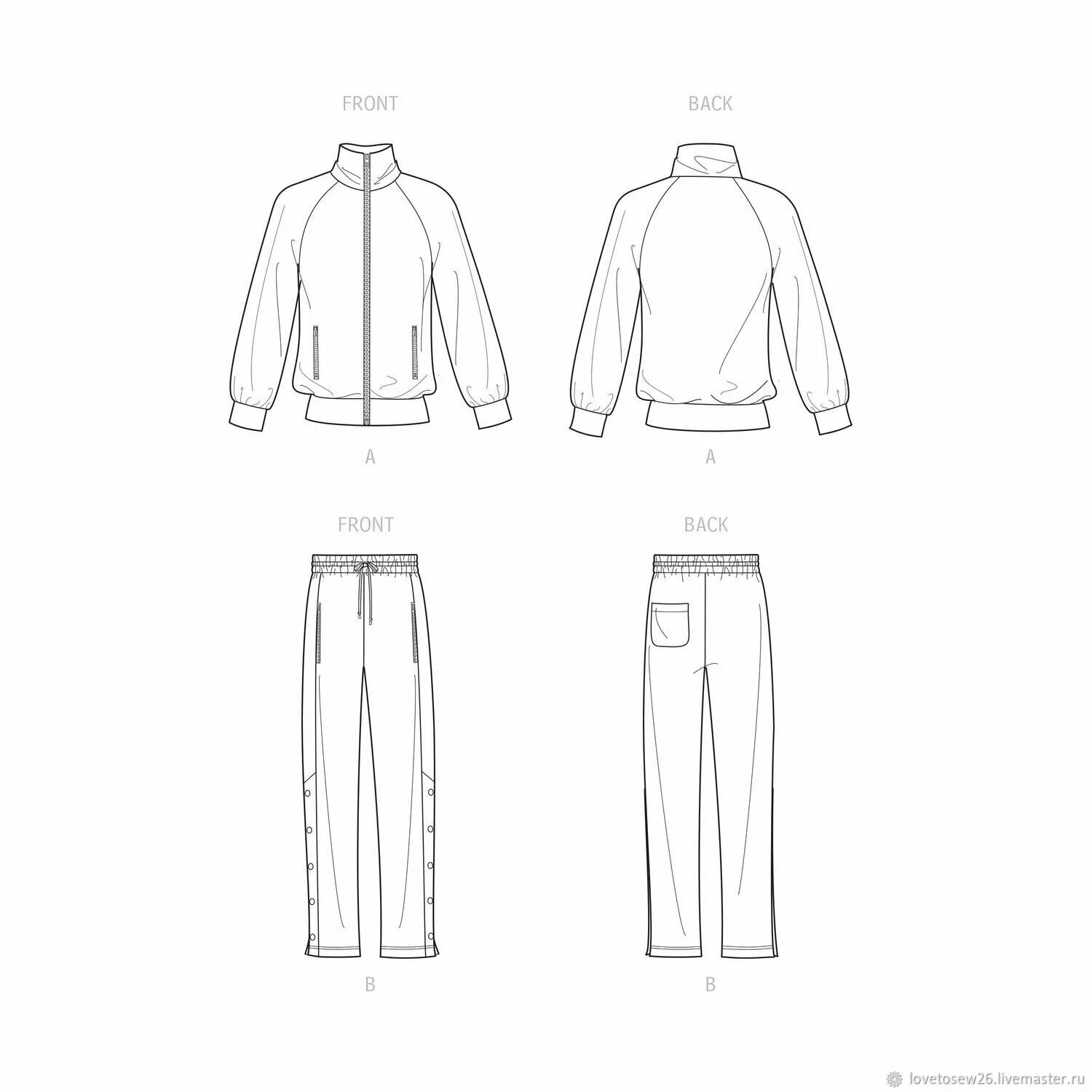 Grasser мужские выкройки S9458 Выкройки Мужского Спортивного костюма Штаны XS-XL в интернет-магазине на Я