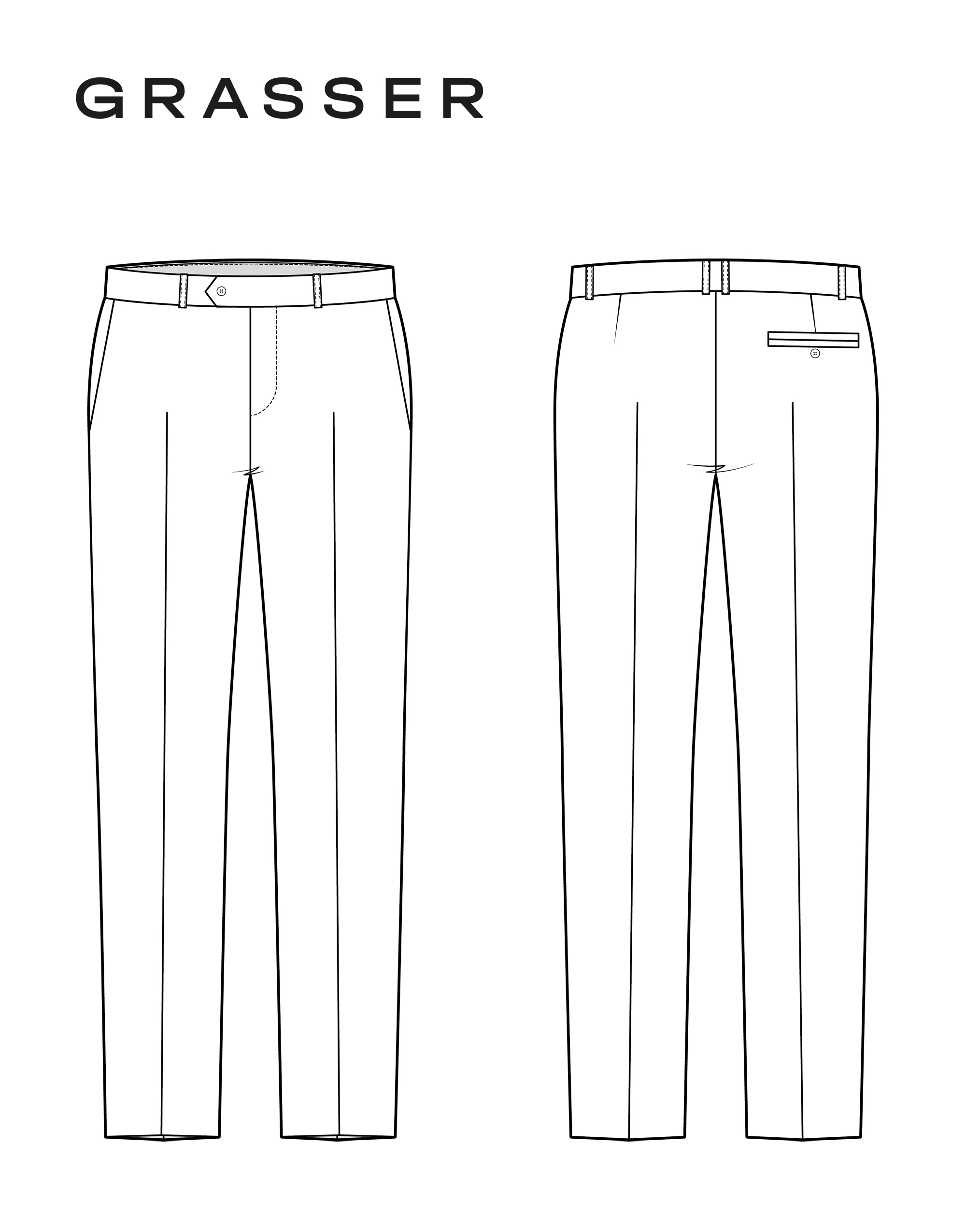 Grasser мужские выкройки Trousers, pattern № 951 buy on-line