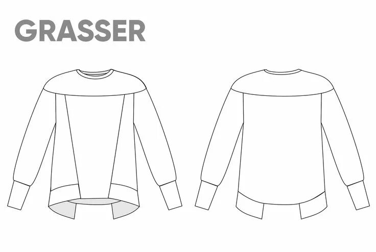 Grasser официальный сайт бесплатные выкройки Свитшот, выкройка Grasser № 417 купить on-line in 2022 Sweatshirts pattern, Over