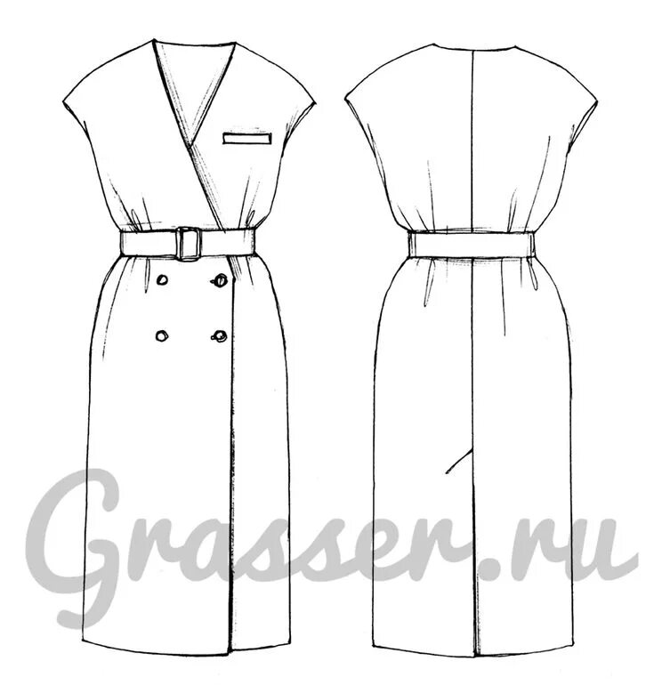Grasser ru выкройки Выкройка пальто-жилета - № 519, магазин выкроек GRASSER.RU #sewing_patterns #pat