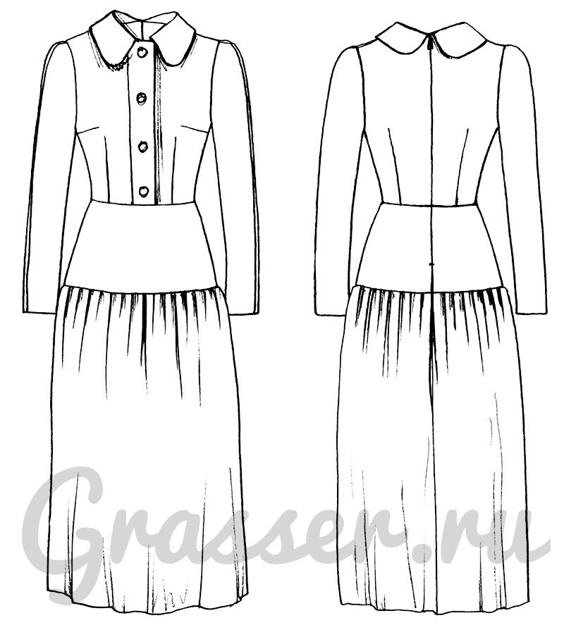 Grasser ru выкройки Женское платье, выкройка № 284 купить on-line Выкройки, Модные эскизы, Платья