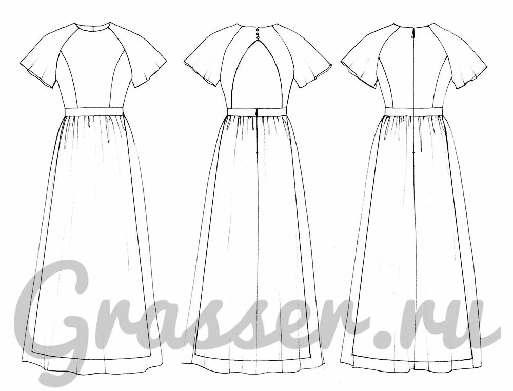 Grasser ru выкройки купить Dress, Pattern № 556 buy online