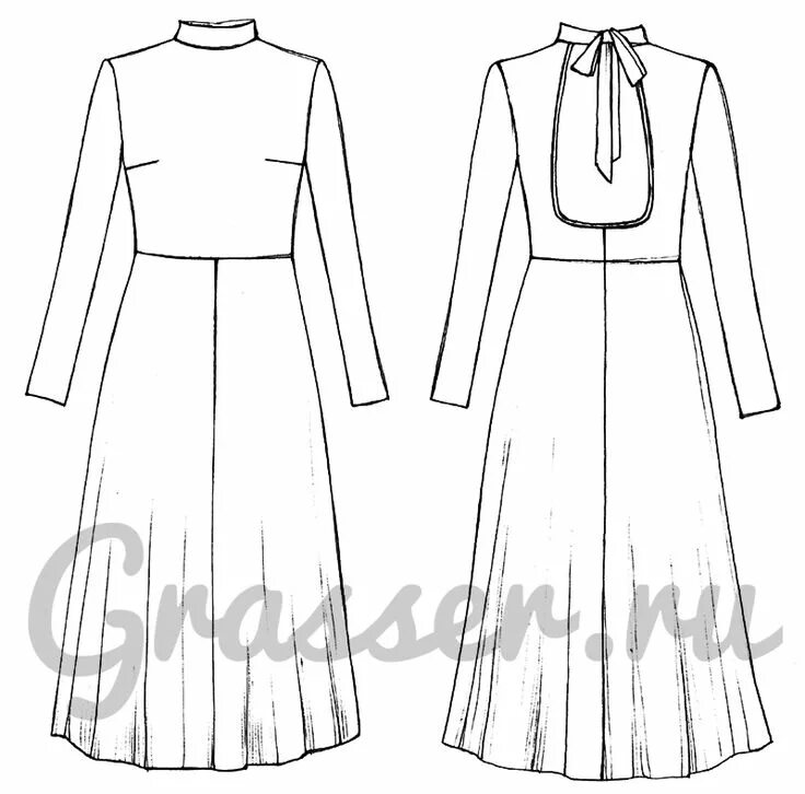 Grasser ru выкройки купить бесплатно Выкройка № 396, платье, магазин выкроек grasser.ru #sewing_pattern Clothing patt