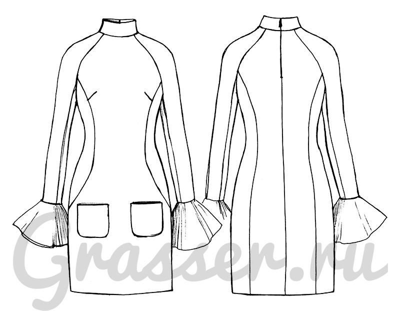 Grasser ru выкройки купить бесплатно Платье, выкройка № 249 купить on-line Clothing patterns, Clothes design, Fashion