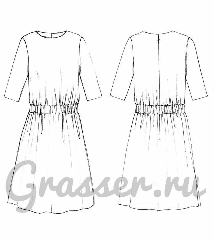 Grasser выкройки Выкройка платья - № 571, магазин выкроек GRASSER.RU #sewing_patterns #pattern #p