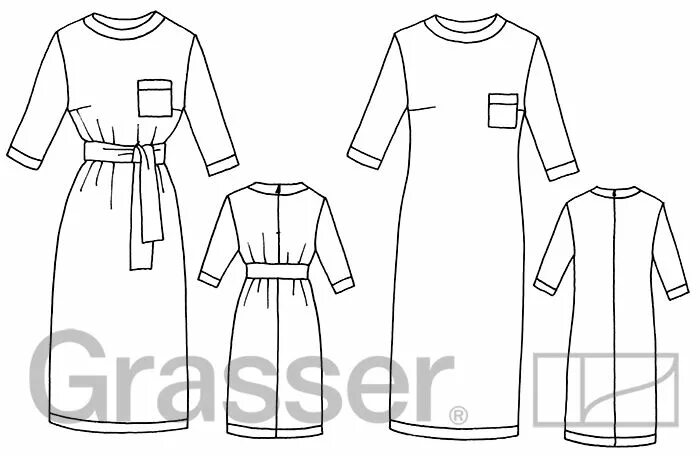 Grasser выкройки бесплатно на русском Бесплатная выкройка, комплект лекал № 43 купить on-line Модные стили, Мода кварт