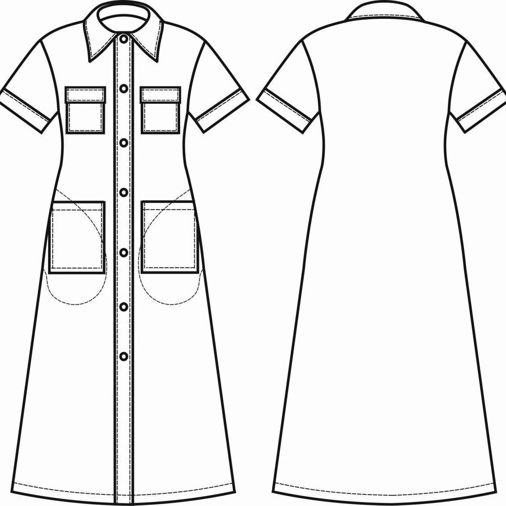 Grasser выкройки бесплатно на русском Выкройка Платье-рубашка купить Выкройки магазин тканей в СПБ - Точка шитья