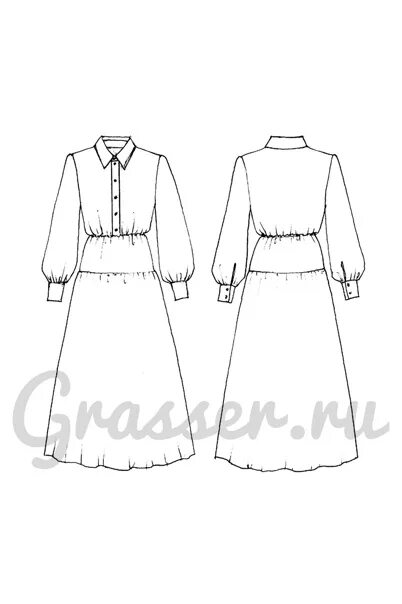 Grasser выкройки бесплатно на русском языке Шифоновое платье осенью или зимой? Легко, если это платье #grasser711. Оно добав