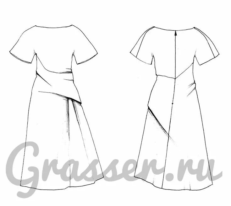 Grasser выкройки купить женской Платье, выкройка № 525 купить on-line Pattern, Sewing patterns, Pattern drafting