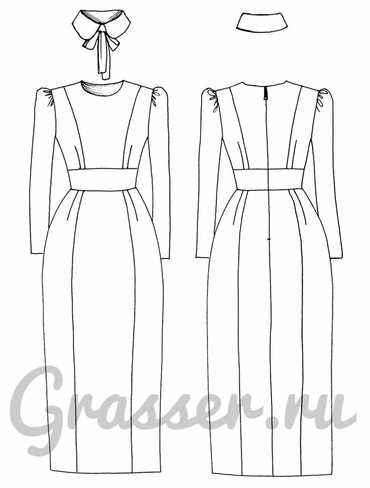 Grasser выкройки купить женской одежды Выкройка № 397, платье, магазин выкроек grasser.ru #sewing_pattern Dress sewing 