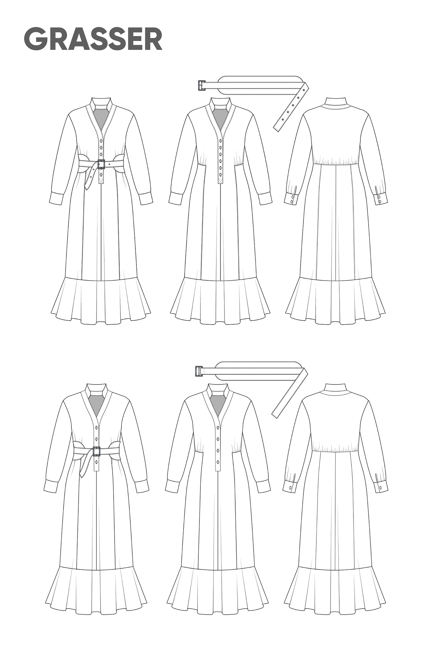 Grasser выкройки купить женской одежды Dress, free pattern № 781 buy online